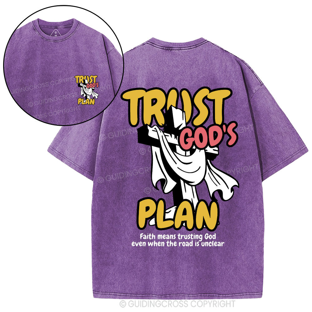 Trust God's Plan Christian Washed T-Shirt