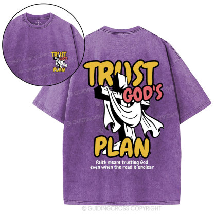 Trust God's Plan Christian Washed T-Shirt