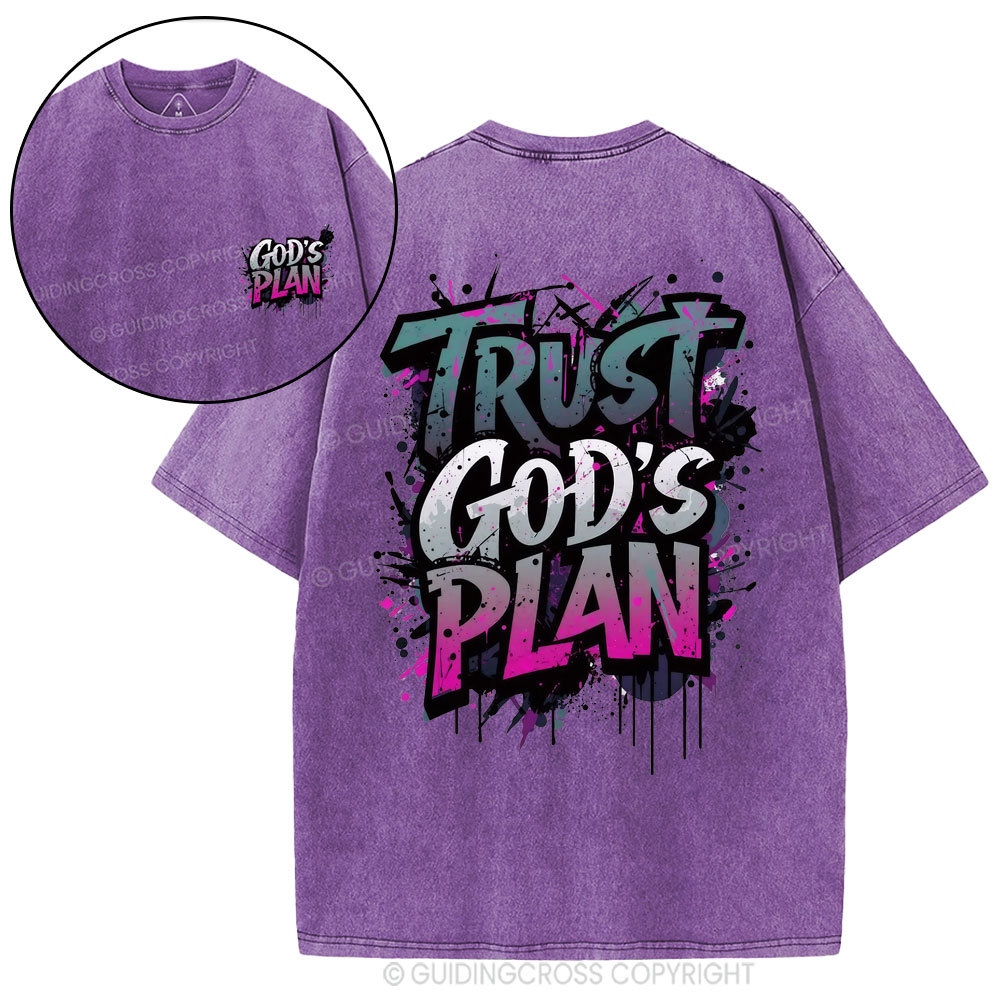 Trust God's Plan Christian Washed T-Shirt
