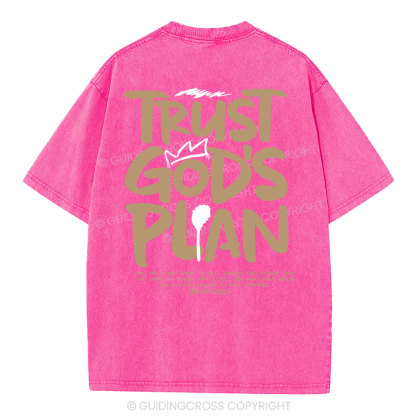 Trust God's Plan Christian Washed T-Shirt