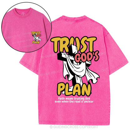 Trust God's Plan Christian Washed T-Shirt
