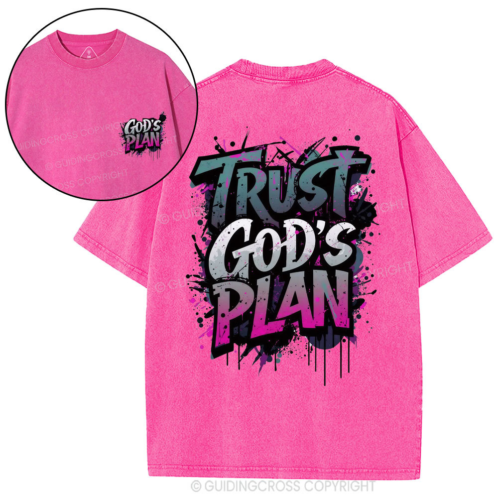 Trust God's Plan Christian Washed T-Shirt