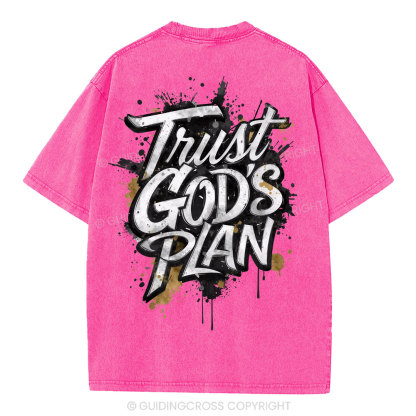 Trust God's Plan Christian Washed T-Shirt