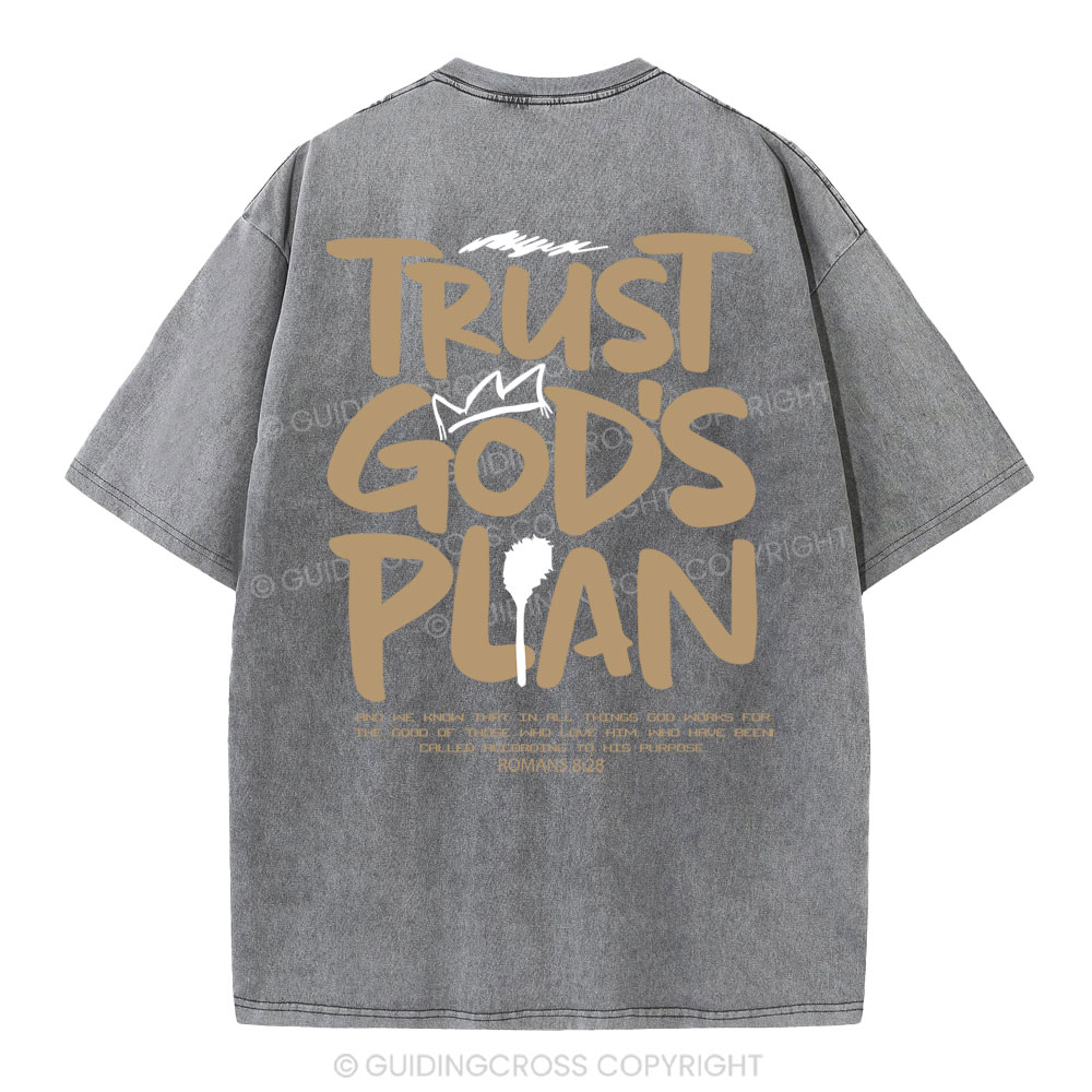 Trust God's Plan Christian Washed T-Shirt
