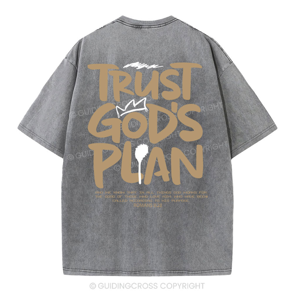 Trust God's Plan Christian Washed T-Shirt
