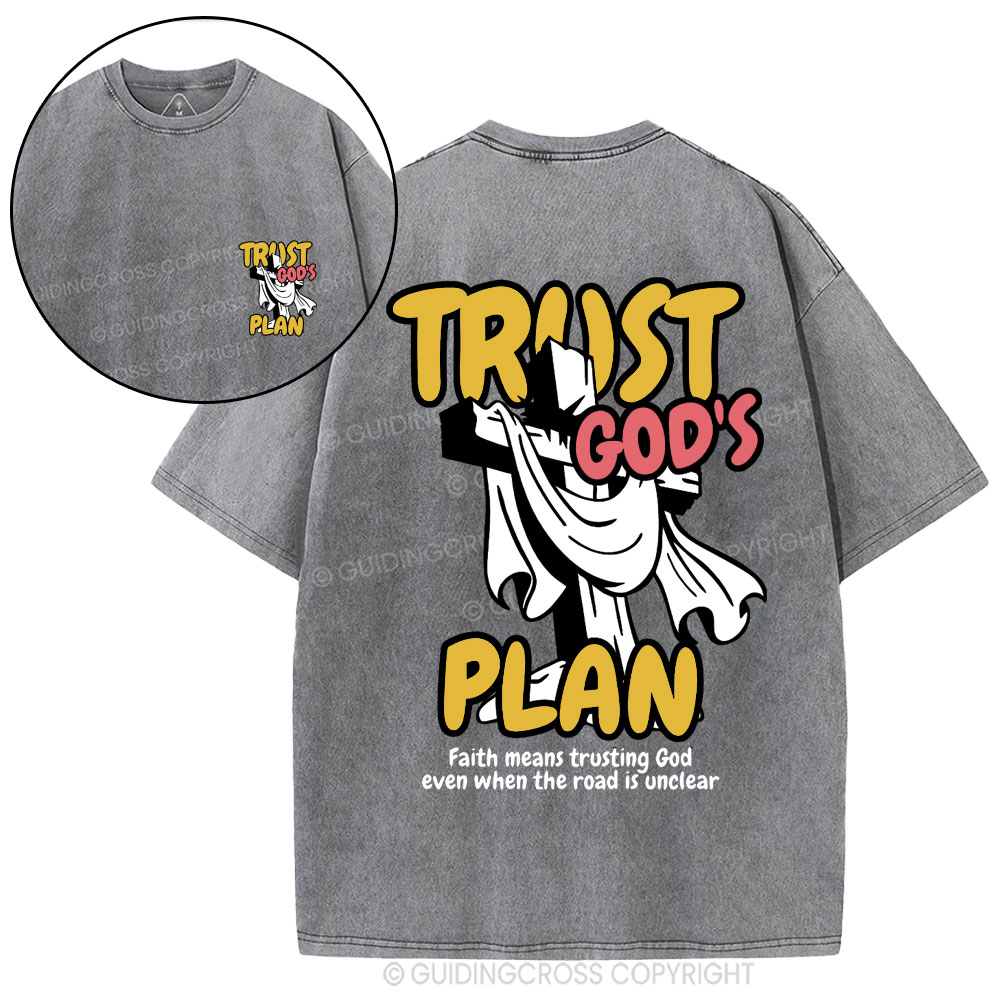 Trust God's Plan Christian Washed T-Shirt