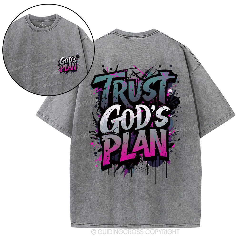 Trust God's Plan Christian Washed T-Shirt