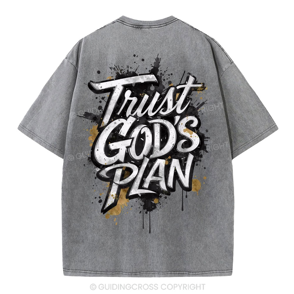 Trust God's Plan Christian Washed T-Shirt