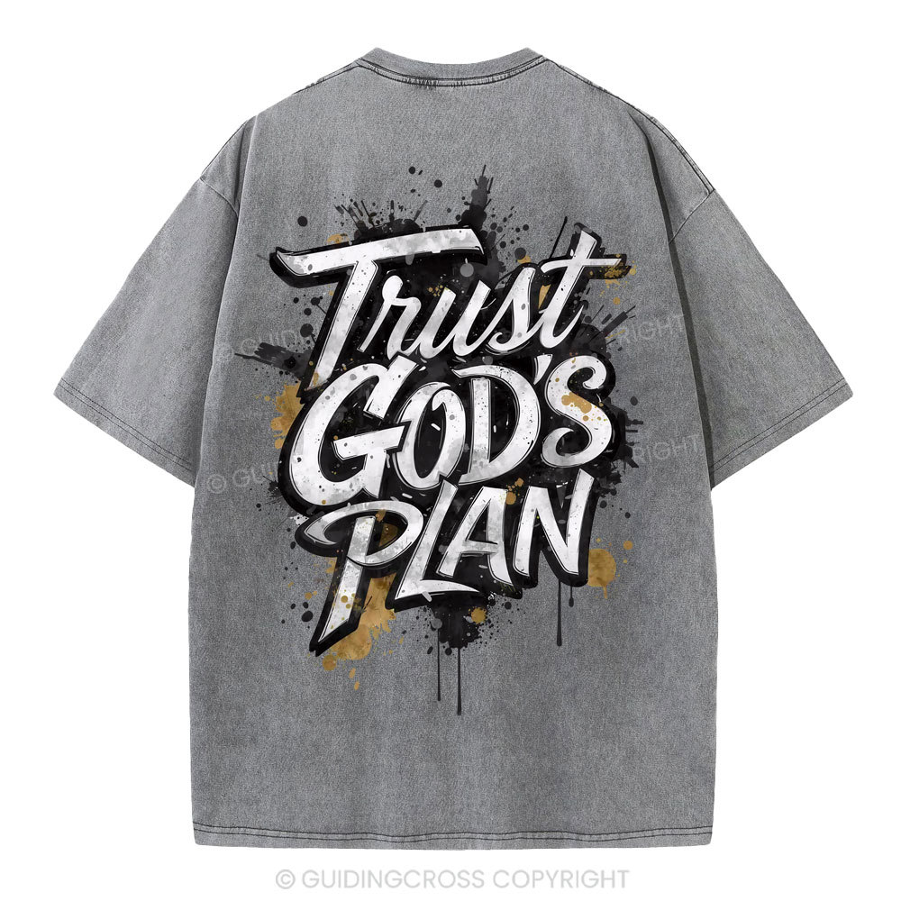 Trust God's Plan Christian Washed T-Shirt