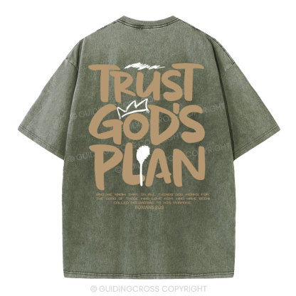 Trust God's Plan Christian Washed T-Shirt