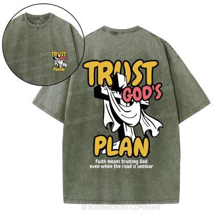 Trust God's Plan Christian Washed T-Shirt