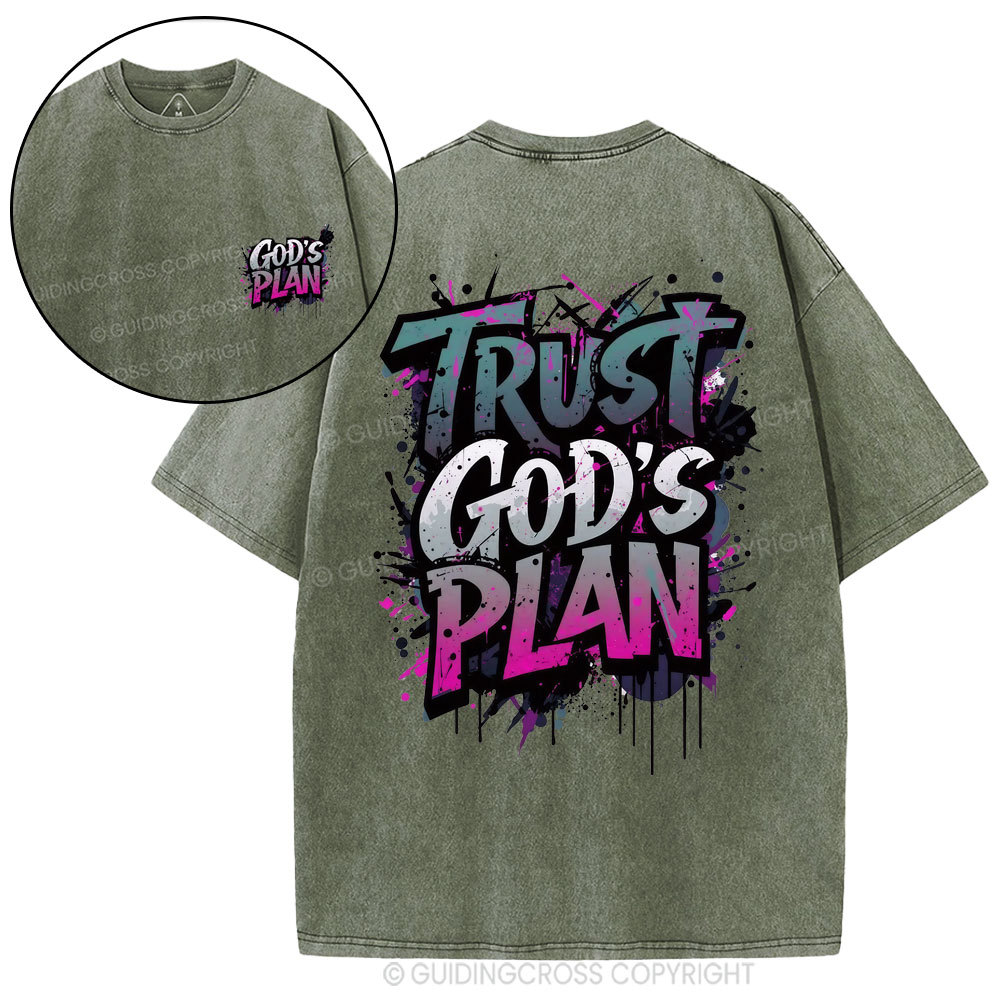 Trust God's Plan Christian Washed T-Shirt