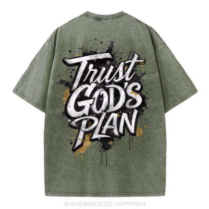 Trust God's Plan Christian Washed T-Shirt