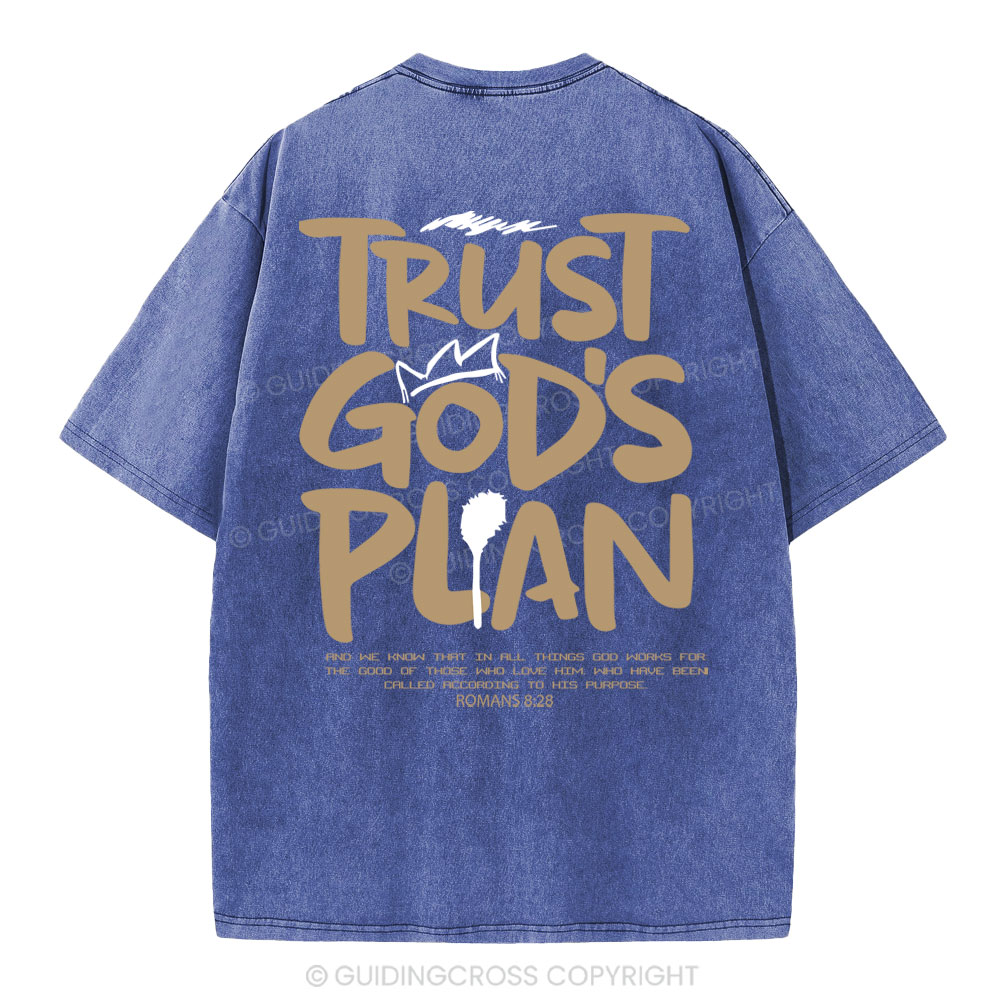 Trust God's Plan Christian Washed T-Shirt