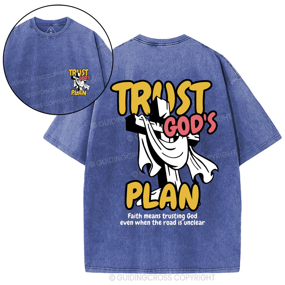 Trust God's Plan Christian Washed T-Shirt