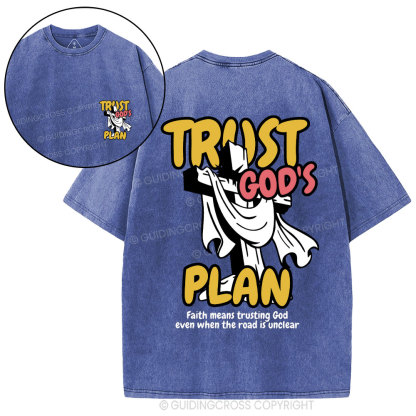 Trust God's Plan Christian Washed T-Shirt