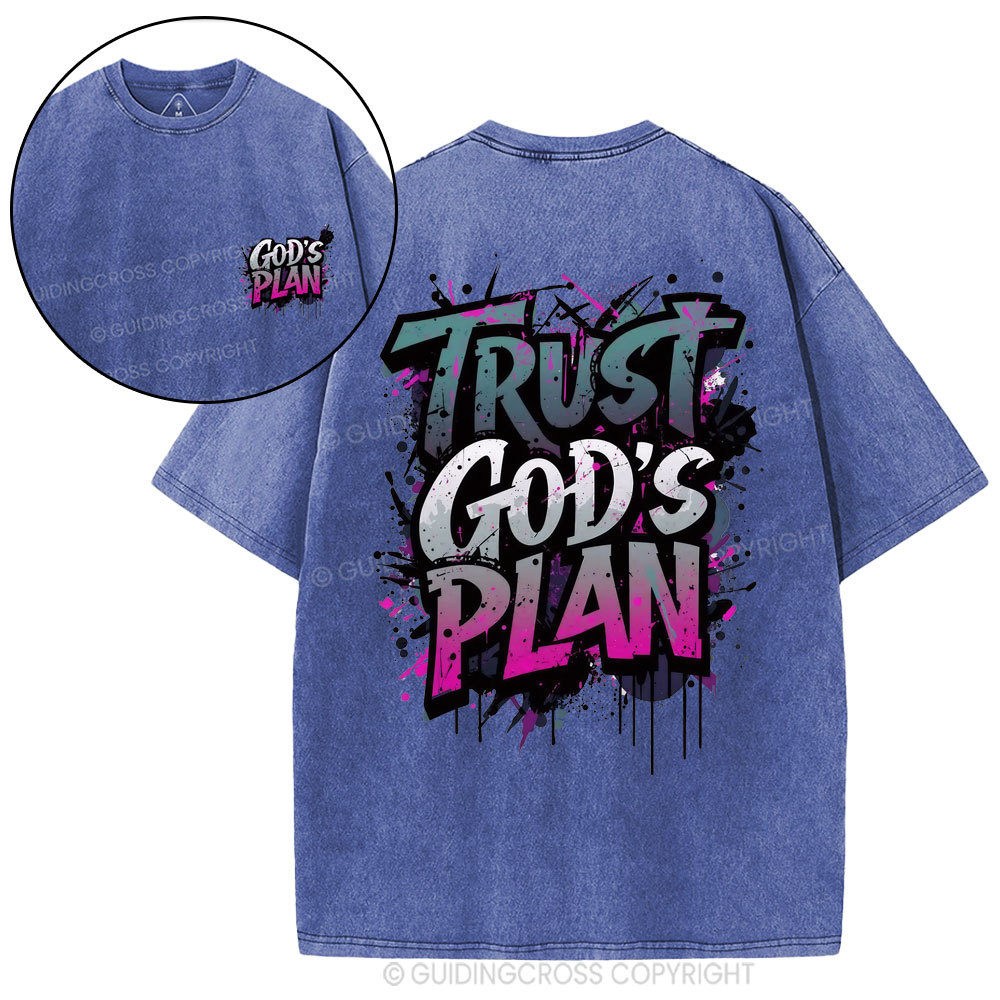 Trust God's Plan Christian Washed T-Shirt