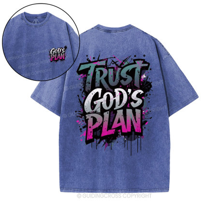 Trust God's Plan Christian Washed T-Shirt