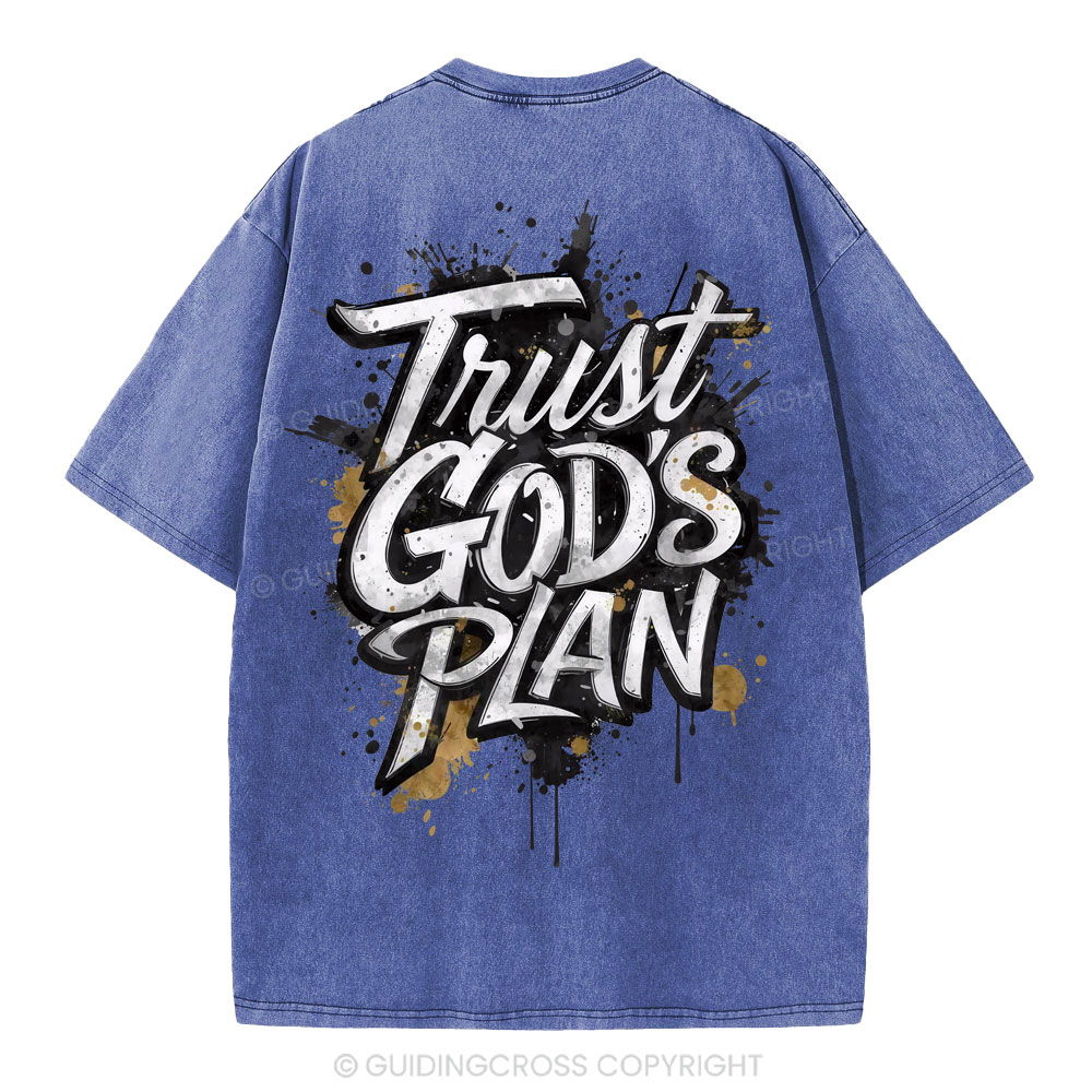 Trust God's Plan Christian Washed T-Shirt
