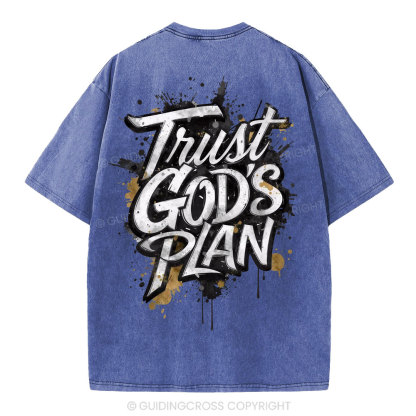 Trust God's Plan Christian Washed T-Shirt