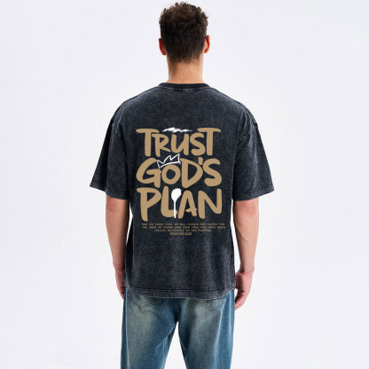 Trust God's Plan Christian Washed T-Shirt
