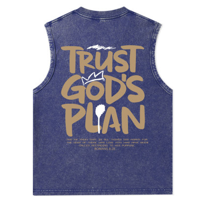 Trust God's Plan Christian Washed Tank Top