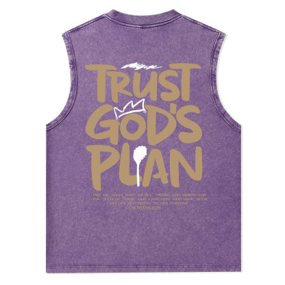 Trust God's Plan Christian Washed Tank Top