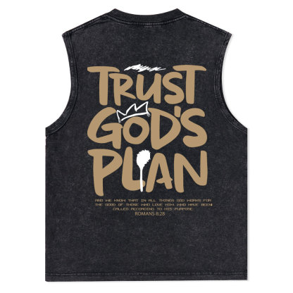 Trust God's Plan Christian Washed Tank Top
