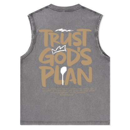 Trust God's Plan Christian Washed Tank Top