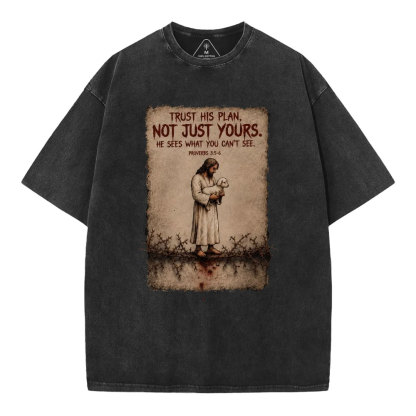 Trust His Plan Christian Washed T-Shirt