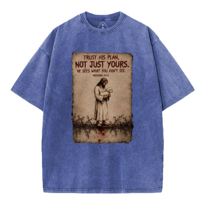 Trust His Plan Christian Washed T-Shirt