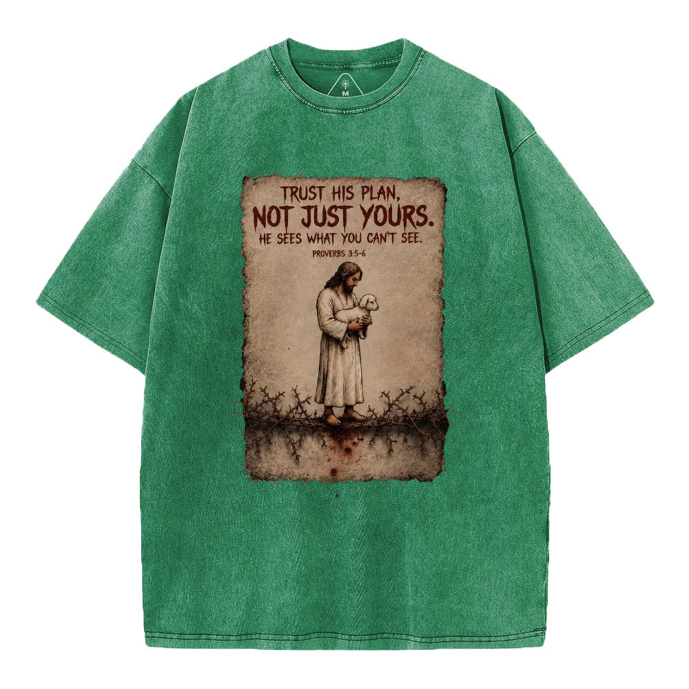 Trust His Plan Christian Washed T-Shirt