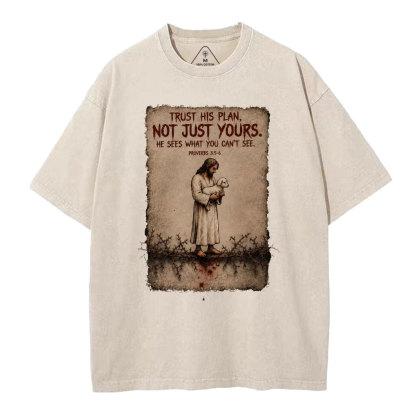 Trust His Plan Christian Washed T-Shirt