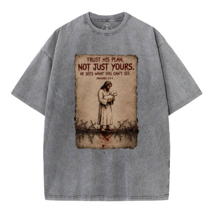 Trust His Plan Christian Washed T-Shirt