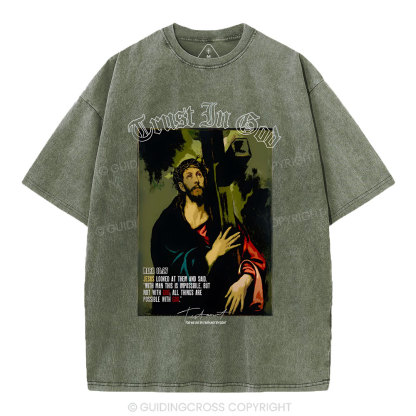Trust In God Christian Washed T-Shirt