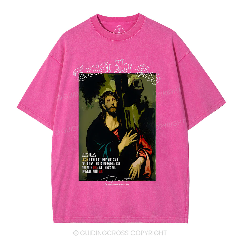 Trust In God Christian Washed T-Shirt