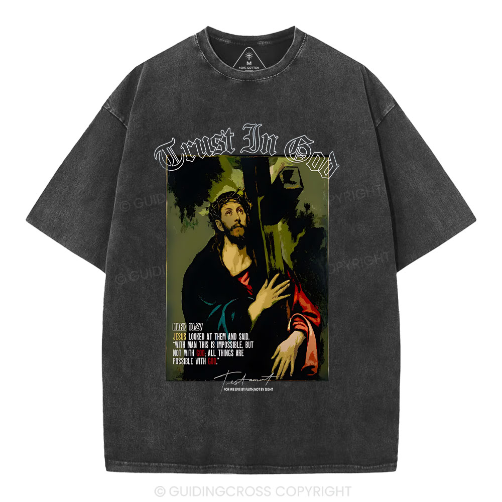 Trust In God Christian Washed T-Shirt