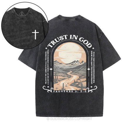 Trust In God Christian Washed T-Shirt
