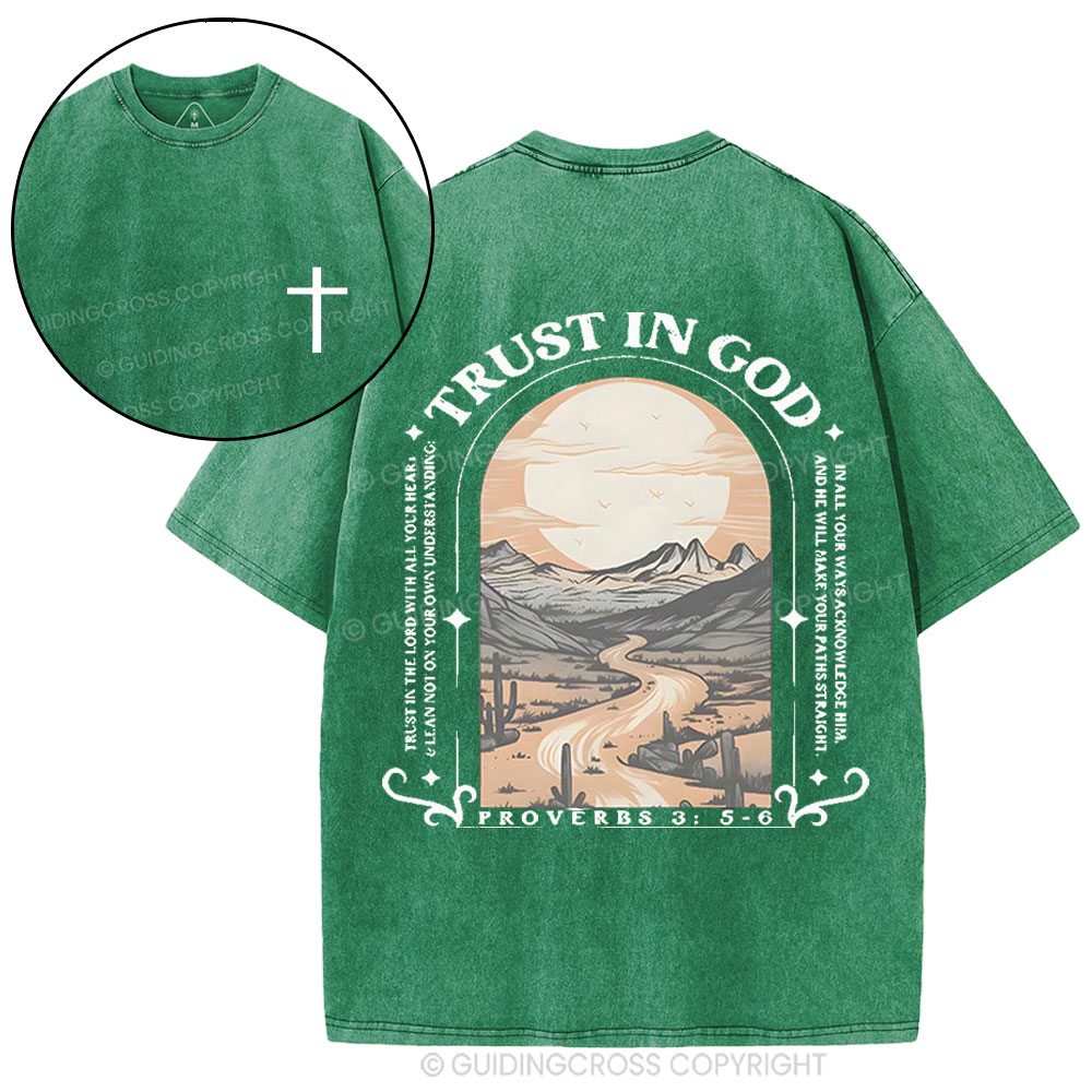 Trust In God Christian Washed T-Shirt