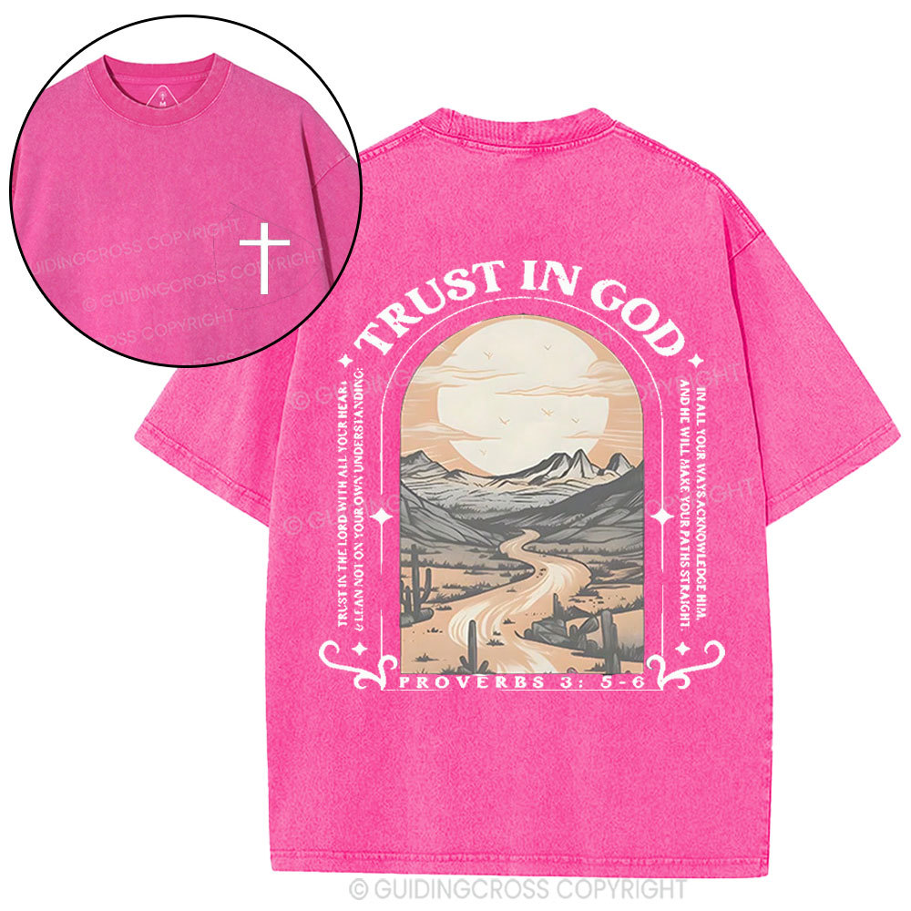 Trust In God Christian Washed T-Shirt