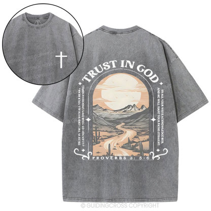 Trust In God Christian Washed T-Shirt