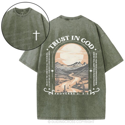Trust In God Christian Washed T-Shirt