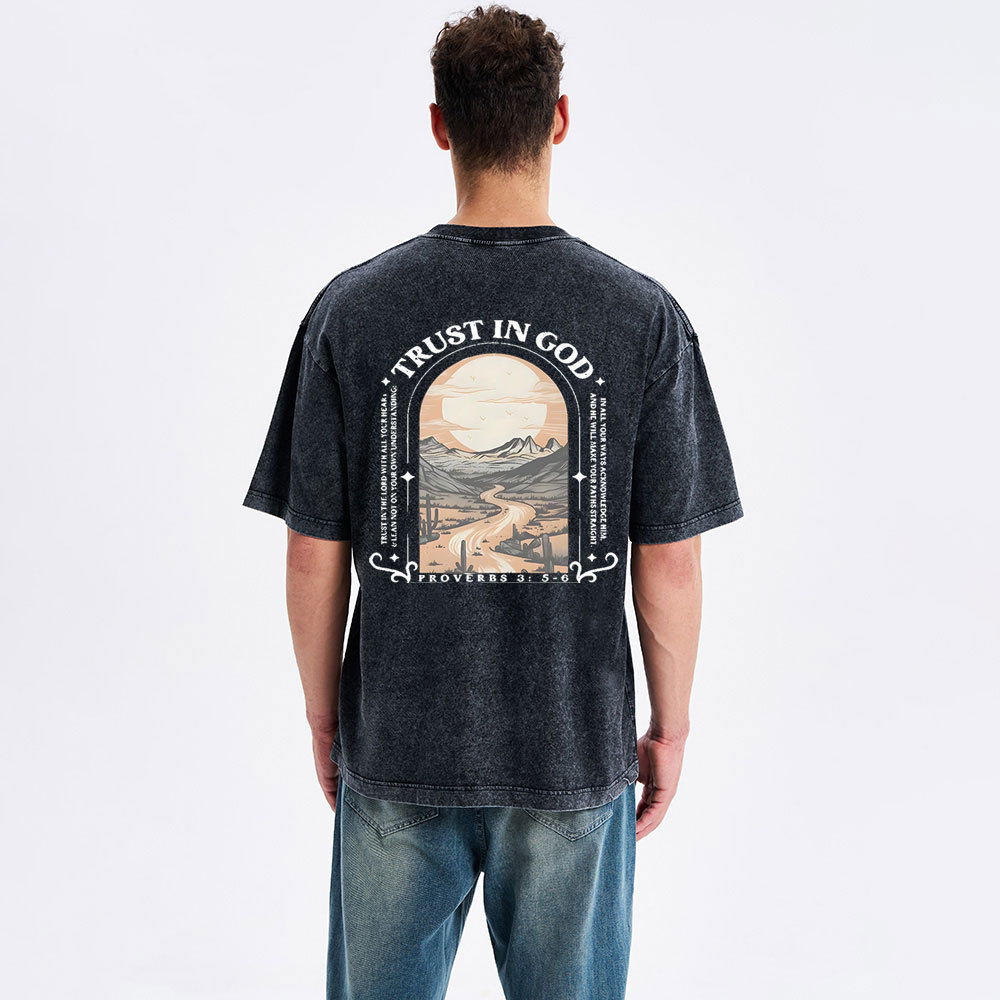 Trust In God Christian Washed T-Shirt