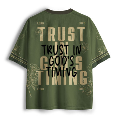 Trust In God's Timing Christian Mesh Jersey