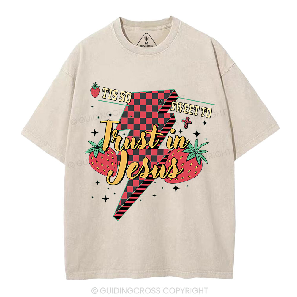 Trust In Jesus Christian Washed T-Shirt