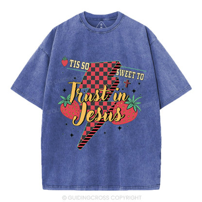 Trust In Jesus Christian Washed T-Shirt