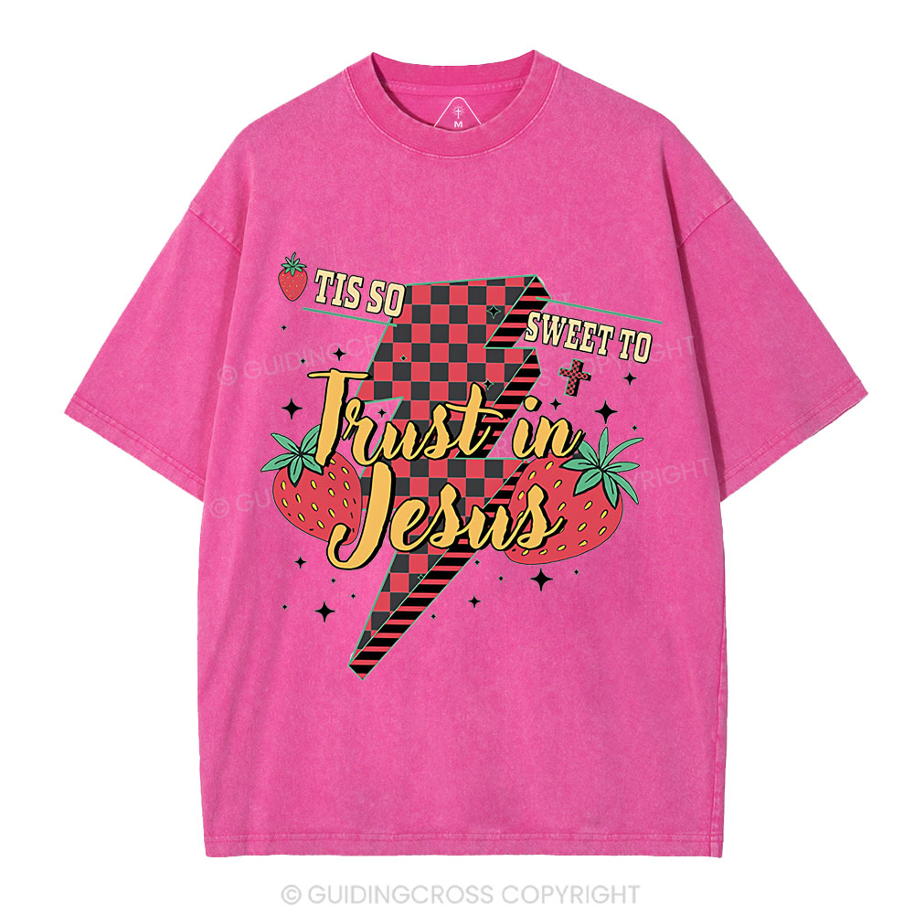 Trust In Jesus Christian Washed T-Shirt