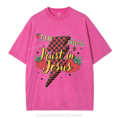 Trust In Jesus Christian Washed T-Shirt