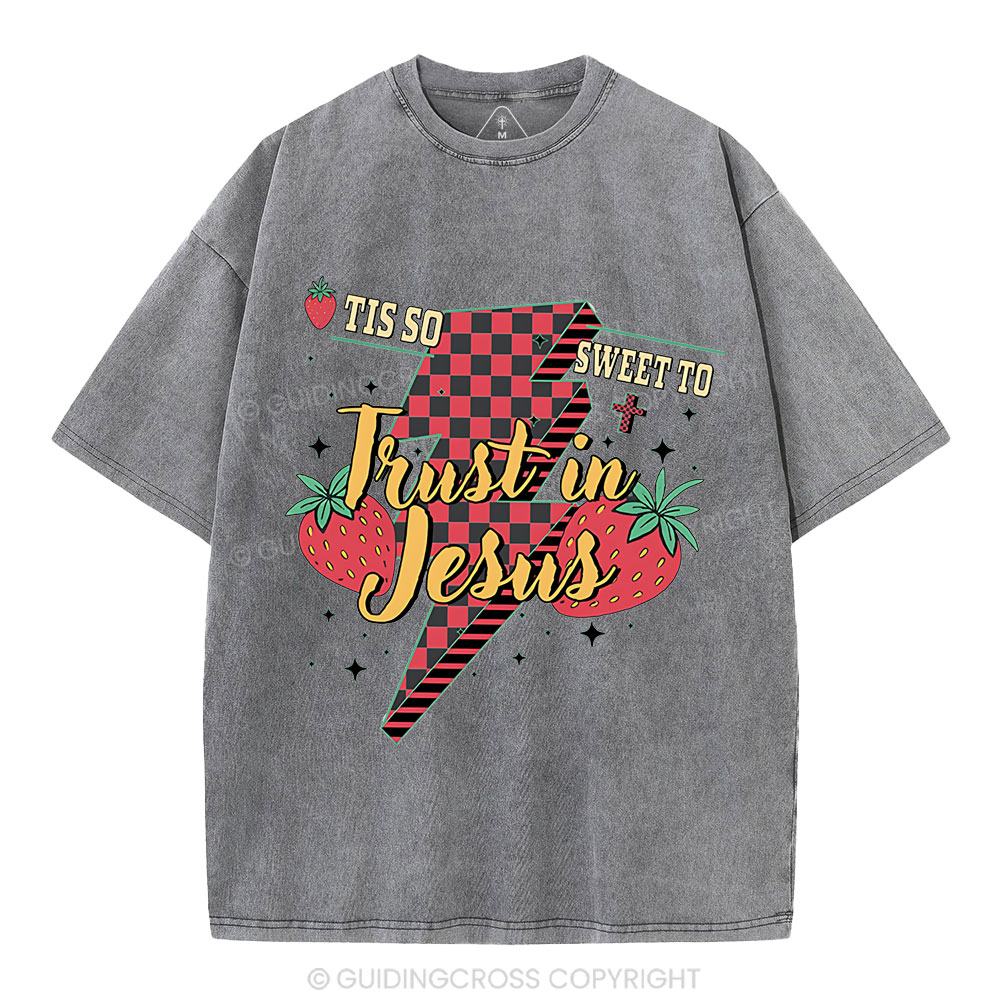 Trust In Jesus Christian Washed T-Shirt