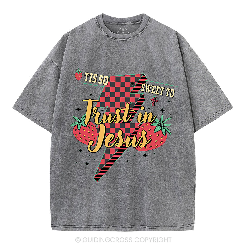 Trust In Jesus Christian Washed T-Shirt